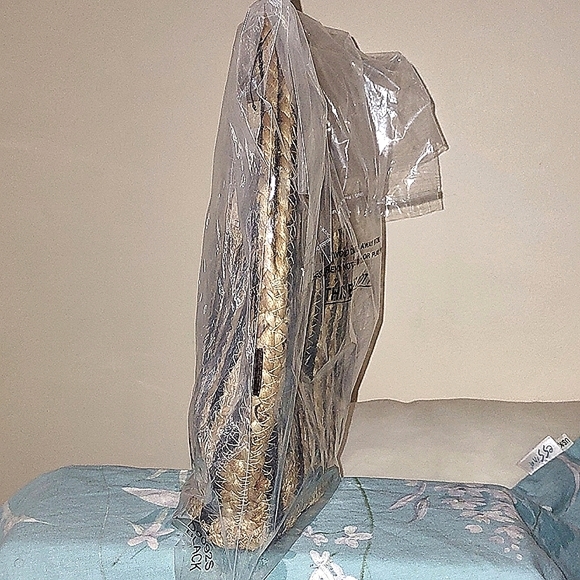 Magid Jute Tote Bag Petite/Medium (Blk/Wheat) NWT - Picture 7 of 13